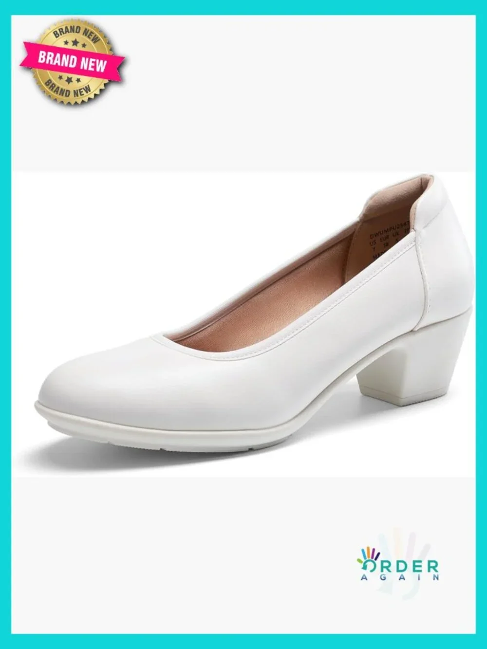 Low Chunky Heels Comfortable Block Work Pumps Closed Round Toe Dress Shoes